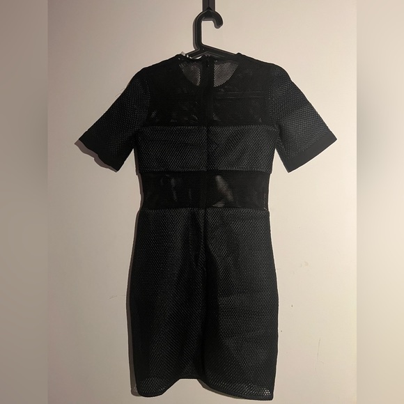 TOPSHOP Unique black mesh dress - Picture 2 of 5